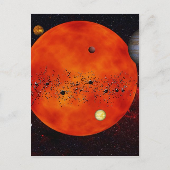 Astronomi planeter solsystem rymden vykort (Framsida)