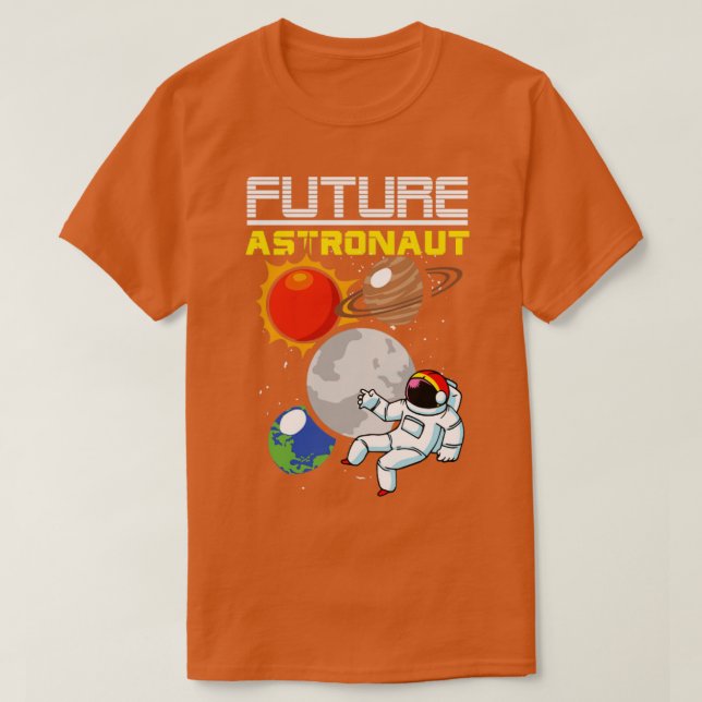Astronomi Planets Space Science Future Astronaut T Shirt (Design framsida)