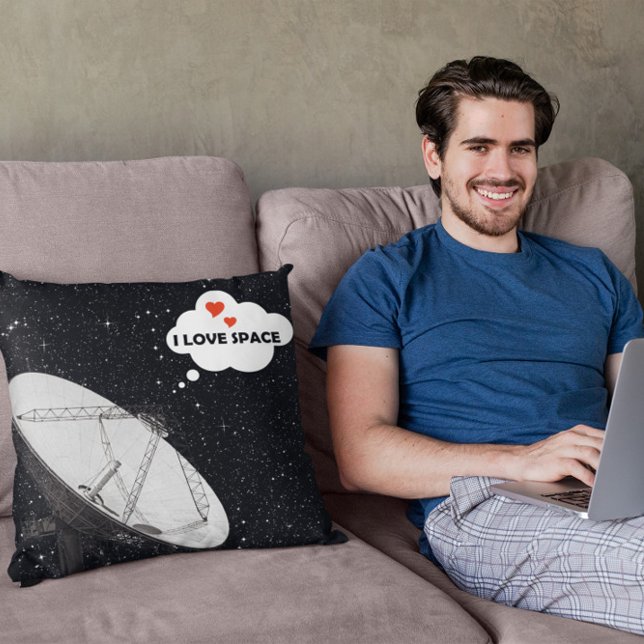 Astronomi Radiotelescope BackDrop Stars Kids Kudde (Skapare uppladdad)