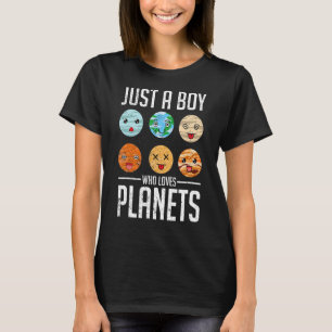 Astronomi Rymden Scientist Boys Cute Planets T Shirt