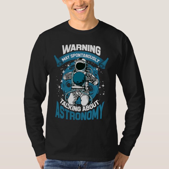 Astronomi Saturne Earth Nebula Asteroid T Shirt (Framsida)