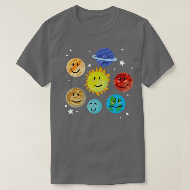 Astronomi Scientist Universe Solar System Cute Pla T Shirt (Design framsida)