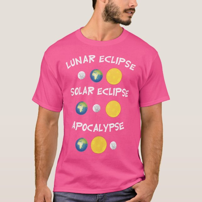 Astronomi Shirts Lunar Solar Eclipse Apocalypse Sc T Shirt (Framsida)