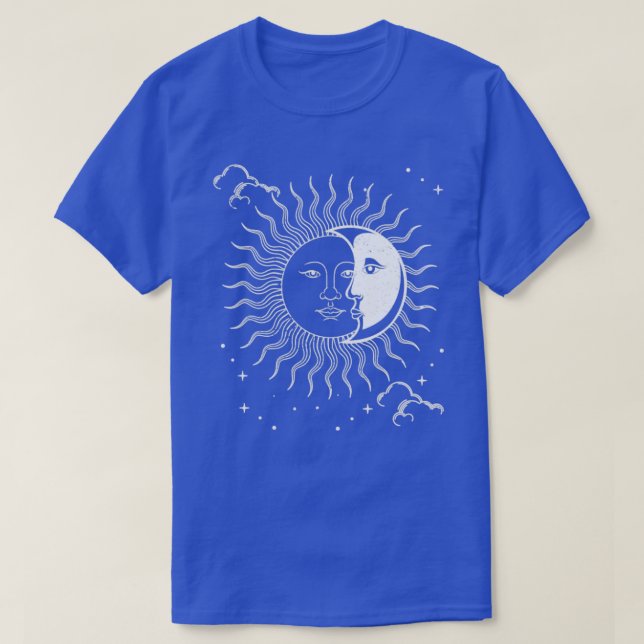 Astronomi Sol Celestial Bodies Måne Astrology T Shirt (Design framsida)