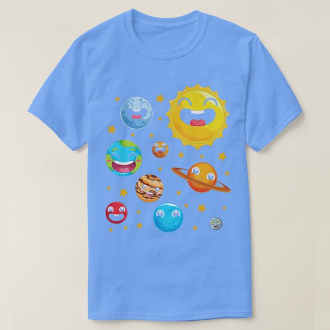 Astronomi Solar System Astronaut Space Science T Shirt (Design framsida)
