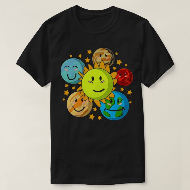 Astronomi Solar System Planets Space Science Cute T Shirt (Design framsida)
