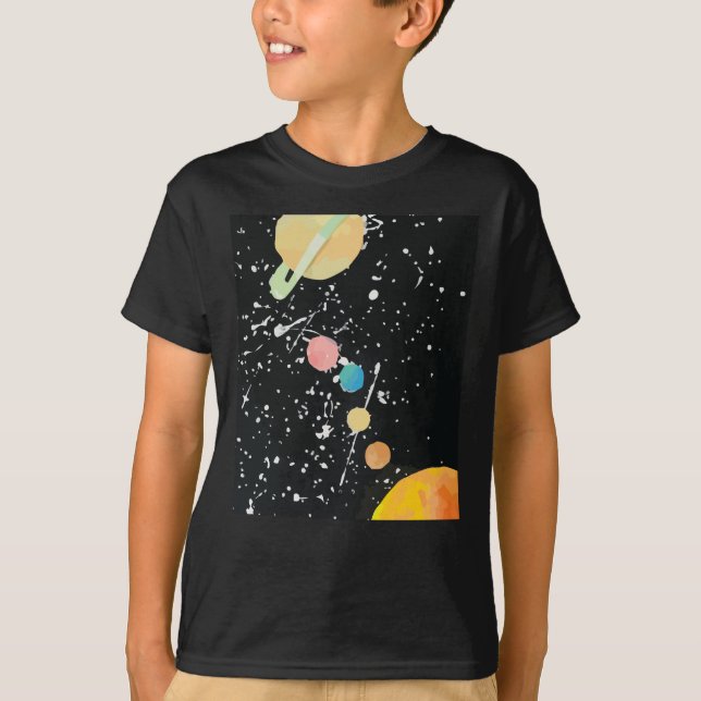 Astronomi Solar System Planets Universe T Shirt (Framsida)