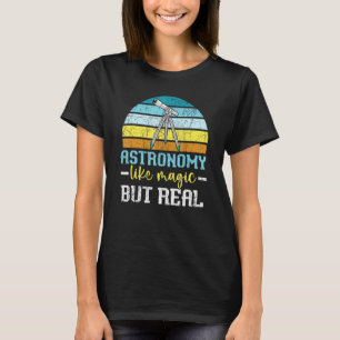 Astronomi som magiska men riktiga teleskopastronom t shirt