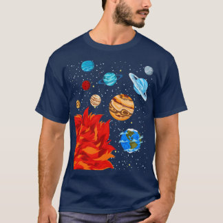 Astronomi Space Science Galaxy Planets Solar Syste T Shirt