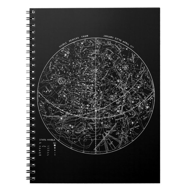 Astronomi Stjärnkarta Anteckningsbok (Framsidan)