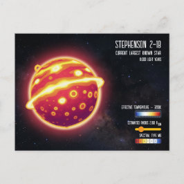 Astronomi Största Stjärnan Rymdvetenskap Infografi Vykort