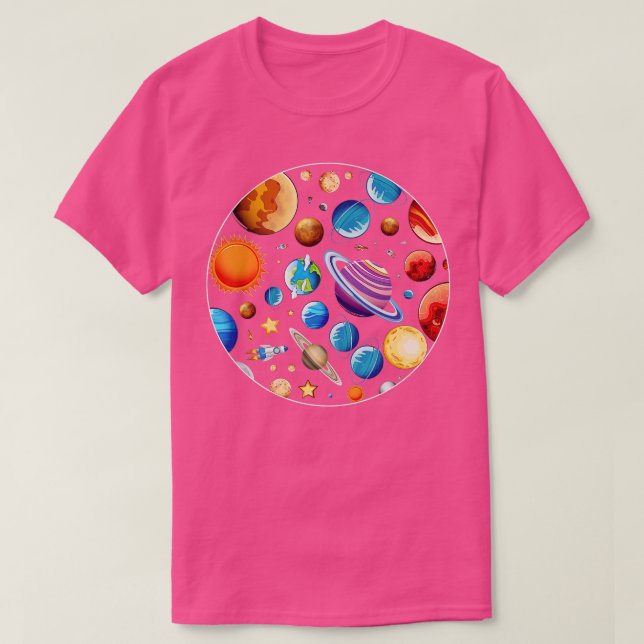 Astronomi Universe Rymden Science T Shirt (Design framsida)