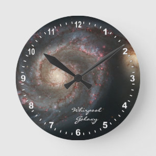 Astronomi & Whirpool Galaxy Clock, Hubble / spiral Rund Klocka