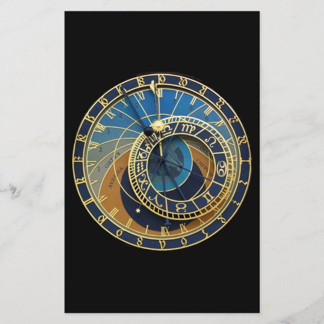 Astronomical Clock-Prag Orloj Brevpapper (Framsida)