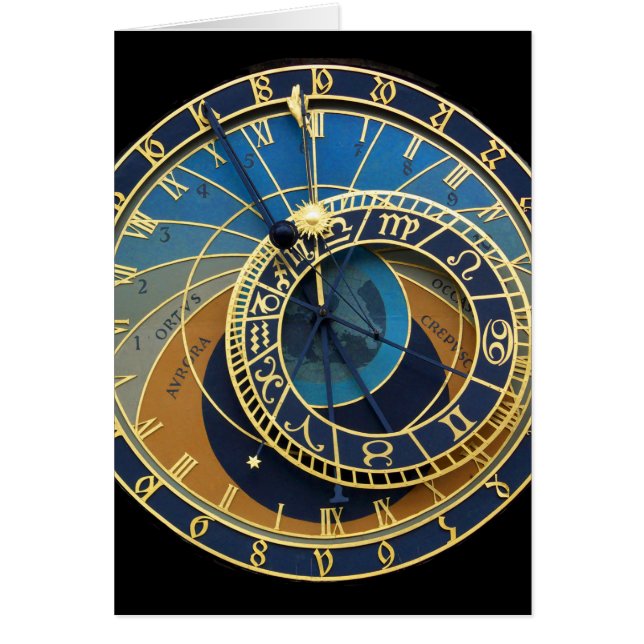 Astronomical Clock-Prag Orloj Hälsningskort (Framsidan)