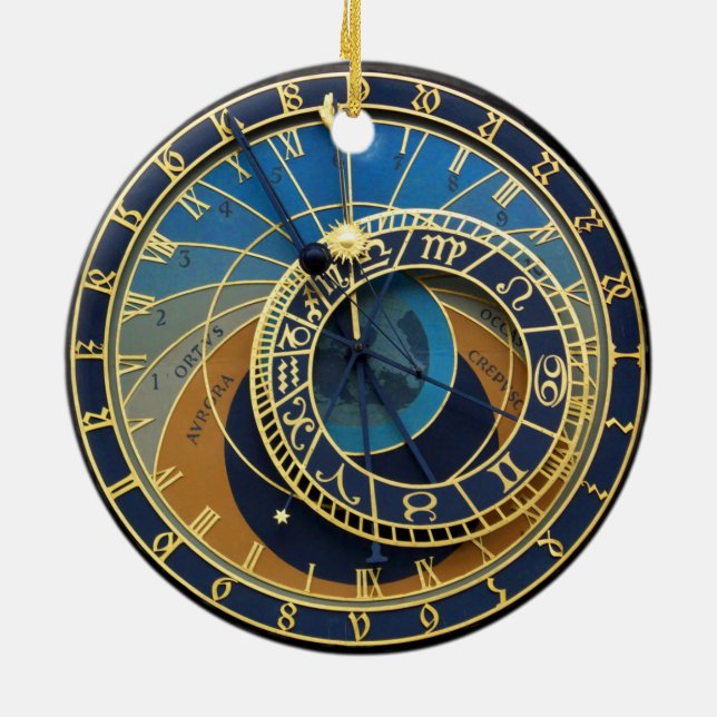 Astronomical Clock-Prag Orloj Julgransprydnad Keramik (Baksidan)