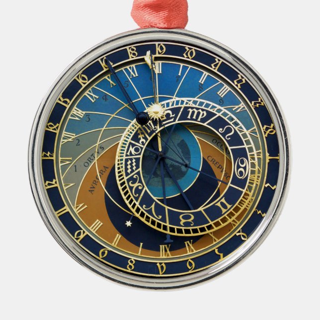 Astronomical Clock-Prag Orloj Julgransprydnad Metall (Framsidan)