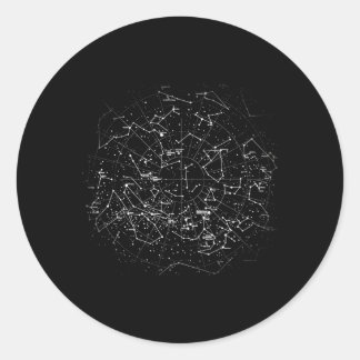 Astronomikonstellationer Karta Stars Galaxy Celest Runt Klistermärke