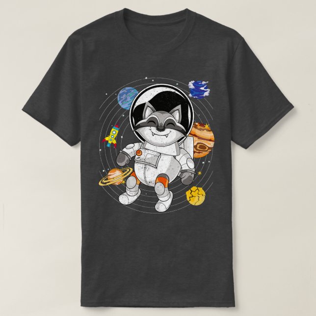 Astronomiplan Forest Animal Astronaut Ra T Shirt (Design framsida)