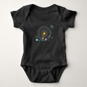 Astronomiplaneter Vinyls Turnable DJ Solar System T Shirt