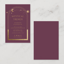 Astronomirymden Guld Sol Måne Visitkort