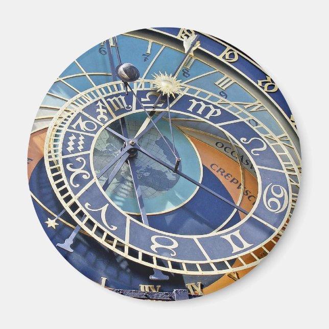 Astronomisk klocka, gammal stad, Prag Magnet (Framsidan)