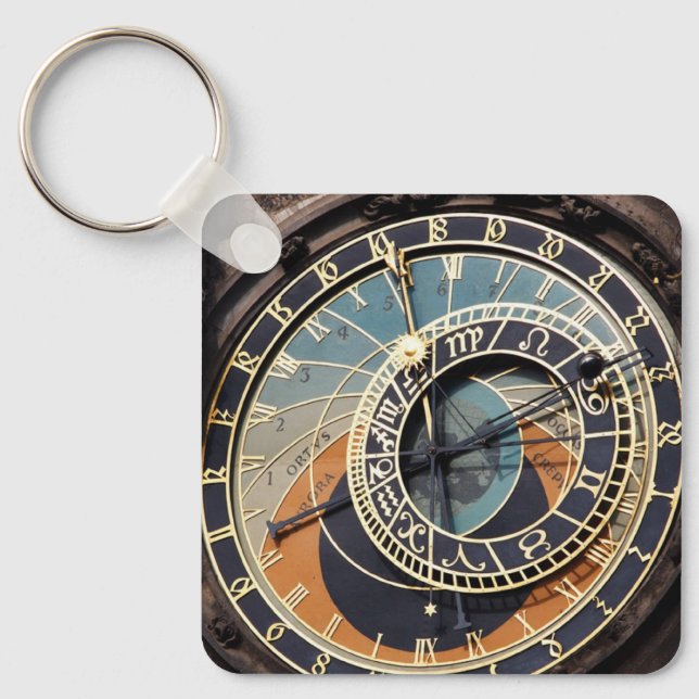 Astronomisk klocka i Prag Nyckelring (Framsida)