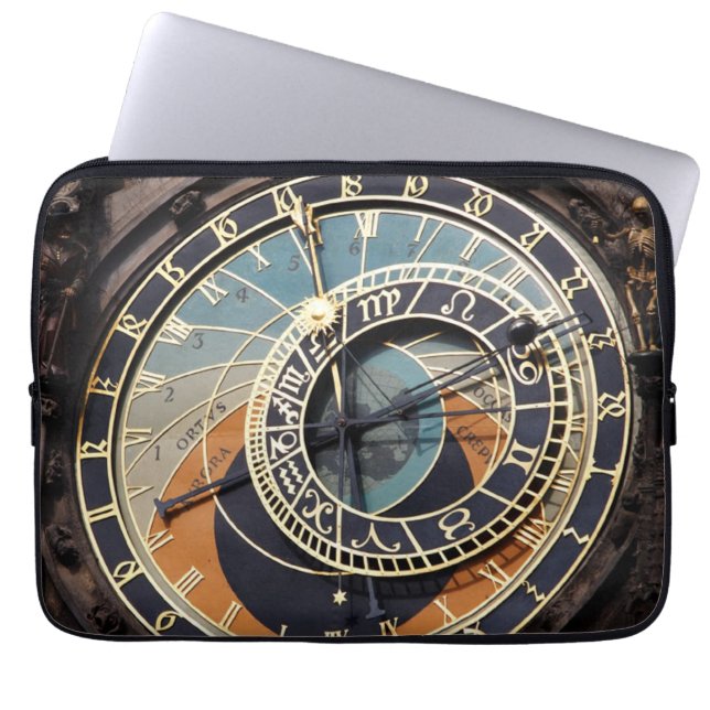 Astronomisk klocka i Praque Laptop Fodral (Framsidan)