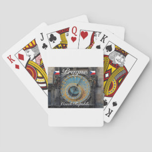 Astronomisk klocka Prag Orlog Tjeckien Casinokort