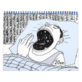 Astronomisk modern Elegant-skriptkalender Kalender