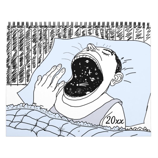 Astronomisk modern Elegant-skriptkalender Kalender (Omslag)