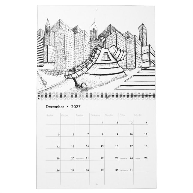 Astronomiska drömmar 2019 kalender (Dec 2027)