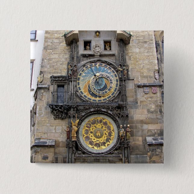 Astronomiskt klocka eller Prag Orloj Knapp (Framsida)