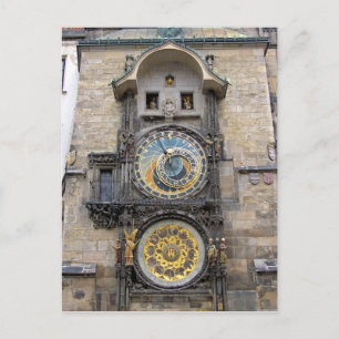 Astronomiskt klocka eller Prag Orloj Vykort