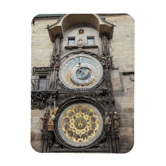 Astronomiskt klocka i fotot från Prag souvenir Magnet (Vertikal)
