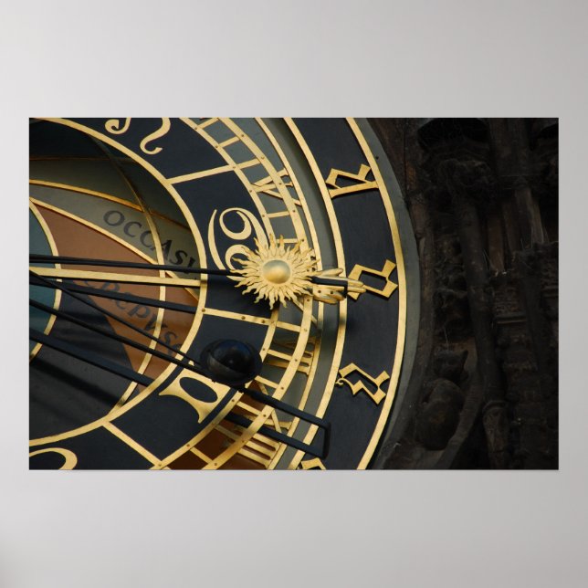 Astronomiskt klocka i Prag, Tjeckien Poster (Framsidan)