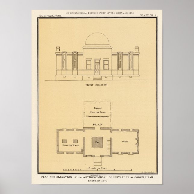 Astronomiskt observatorium, Ogden, Utah Poster (Framsidan)