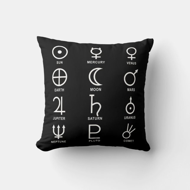 Astronomisymboler, astronomer kudde (Framsida)