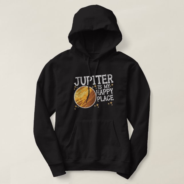 Astronomy Älskare Jupiter Solar Space Travel Galax Hoodie (Design framsida)