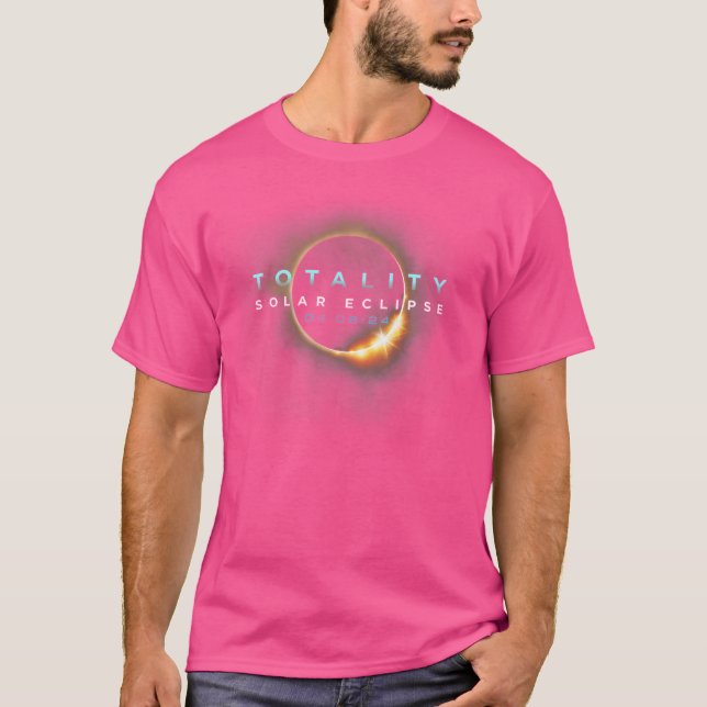 Astronomy Älskare Total Solar Eclipse 2024 Totalit T Shirt (Framsida)
