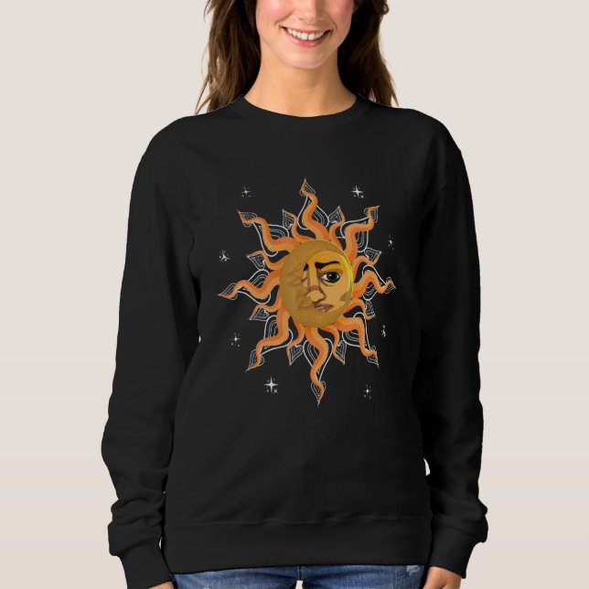 Astronomy Celestial Body Boho Aesthetic Sun Moon A T Shirt (Framsida)