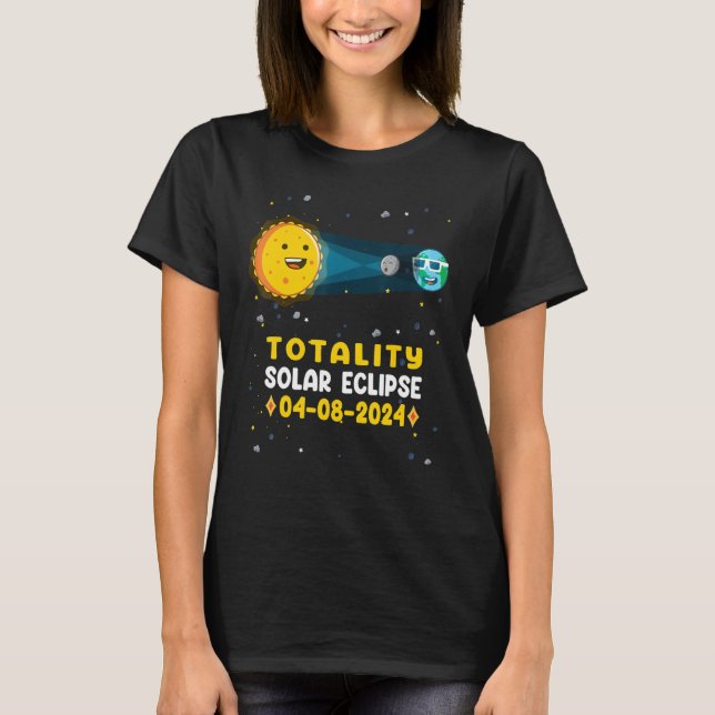 Astronomy  Total Solar Eclipse 2024 Totality 04 08 T Shirt (Framsida)