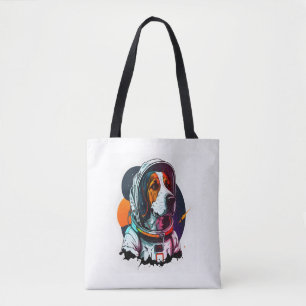 Astronout Hund Mascot Tygkasse