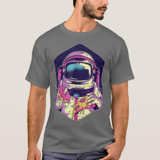Astronout med Pizzaslice Pizza Astronaut T-Shirt