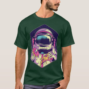 Astronout med Pizzaslice Pizza Astronaut T-Shirt
