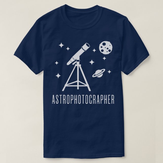 Astrophopher Telescope Astronomy T Shirt (Design framsida)