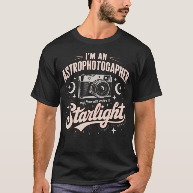 Astrophotography Camera Astronomical Night Sky Pho T Shirt (Framsida)