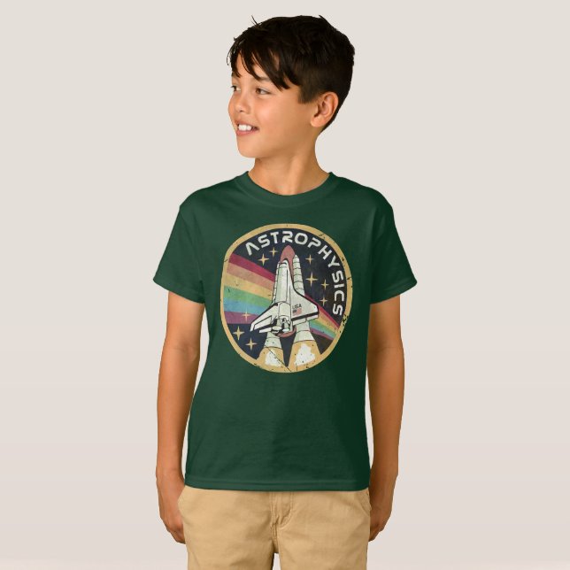 Astrophysics Vintage Emblem V02 T Shirt (Hel framsida)