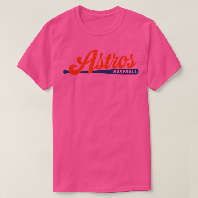 Astros Baseball Fladdermus T Shirt (Design framsida)