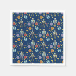 Astrounaut Space Man Colorful Pappersservett